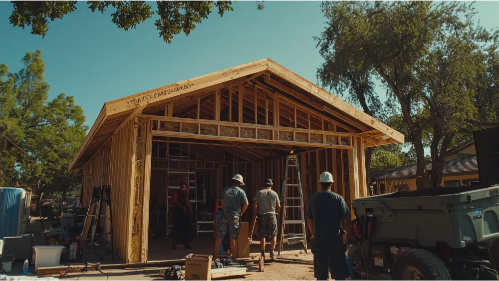 A team working on building a proper ADU