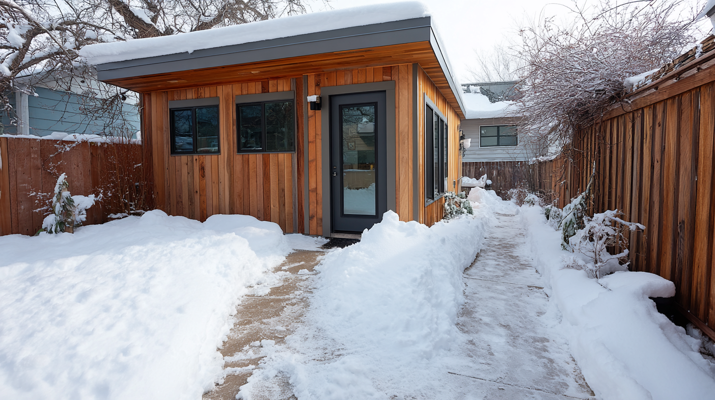 contentcreationteamkova backyard ADU with cedar planks snow on 61bb344a 2ba3 4e71 867b 6b4d3e905f73