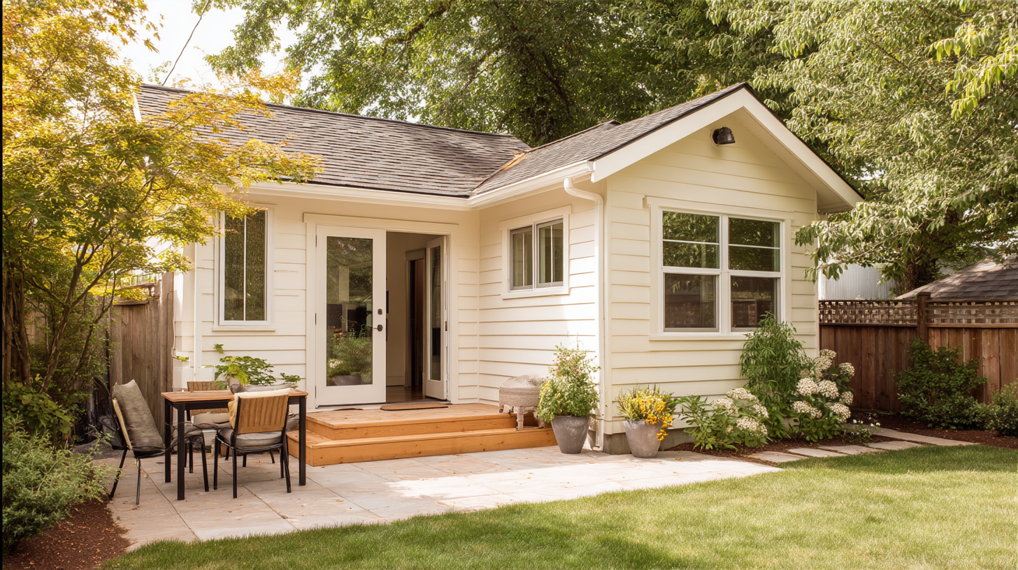 contentcreationteamkova suburban backyard ADU with cream colore e6633228 0627 45eb 8d77 81ebf35cde97