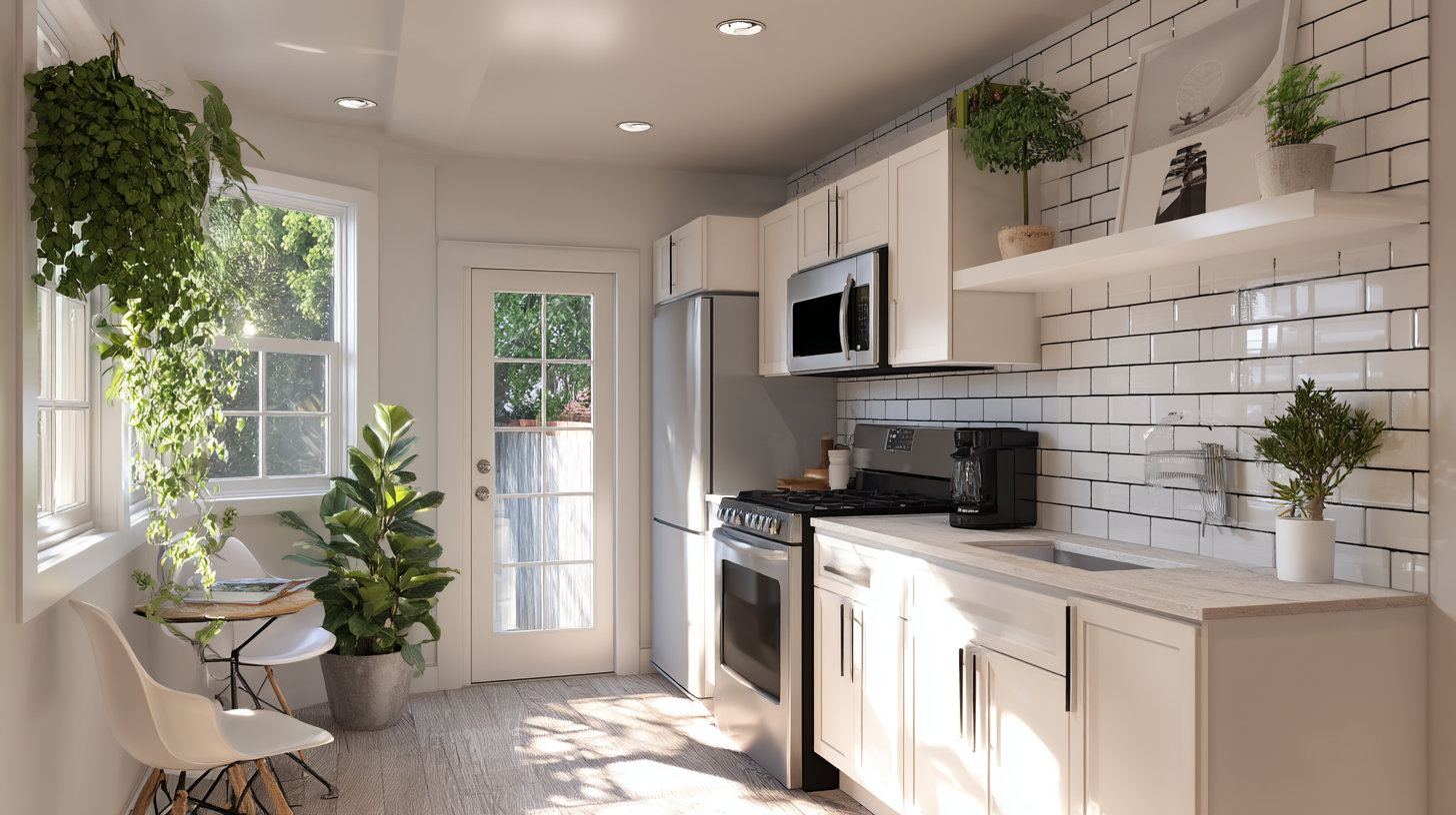 contentcreationteamkova compact ADU kitchen with white cabinets 5c6a2461 2ec9 48a7 9773 b1fb5b29c9c0