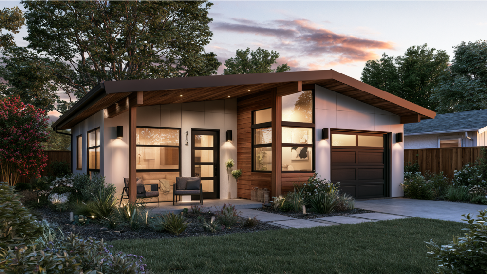 Modern detached ADU rental unit in a California backyard designed for long-term rental income and property value growth.