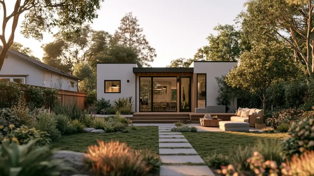 California backyard ADU representing the process of choosing the right ADU builder