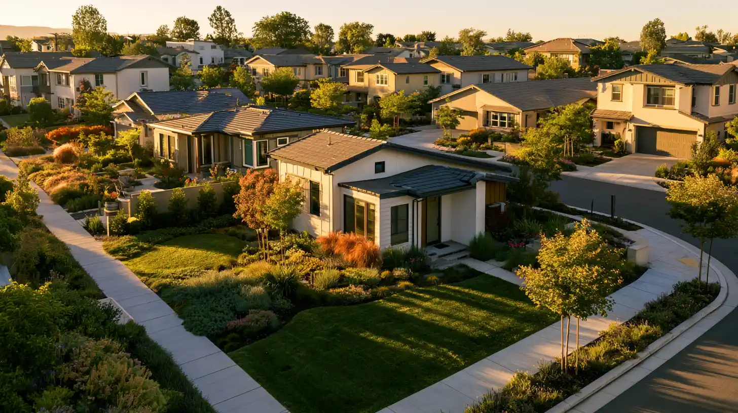 Modern tiny ADU in a California neighborhood with consistent community design standards